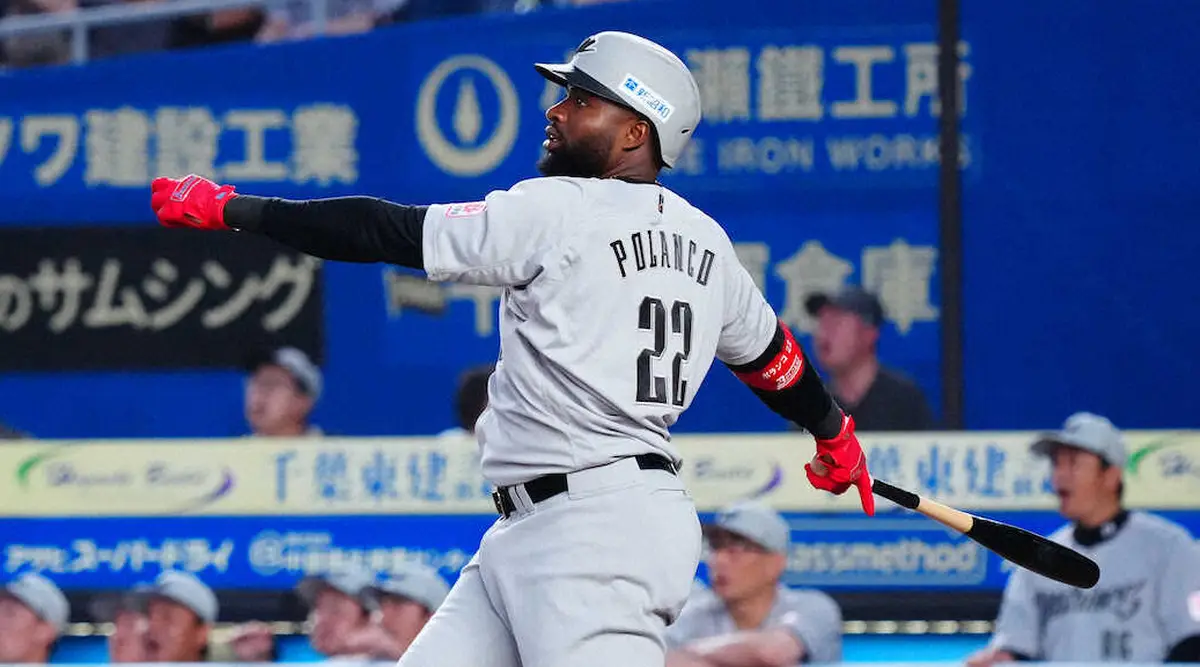 【画像・写真】ロッテ・ポランコ　右肩亜脱臼による炎症で抹消　前日試合中に違和感、大事をとって