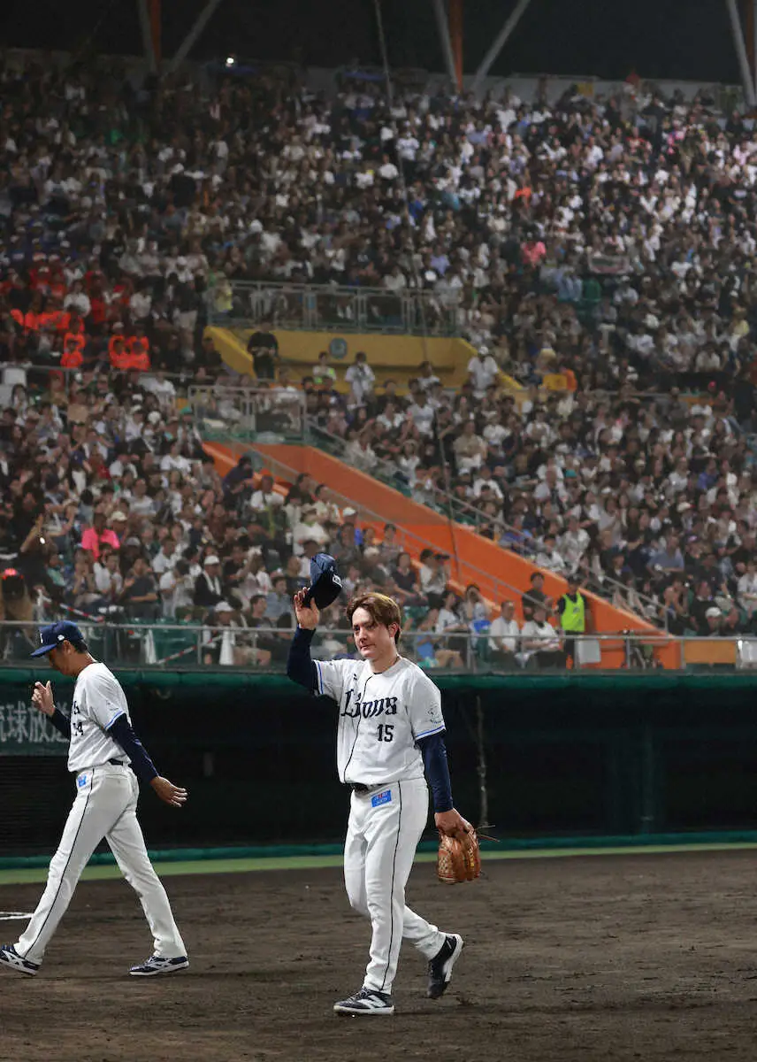 【画像・写真】西武・与座　「大きな声援うれしかった」故郷・沖縄で粘投も2敗目　8回のソロ被弾「本当に反省」