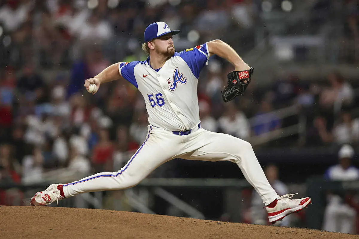 【画像・写真】今季7勝のブレーブス右腕シュウェレンバックが右肘骨折で離脱　投球再開は9月の見込み