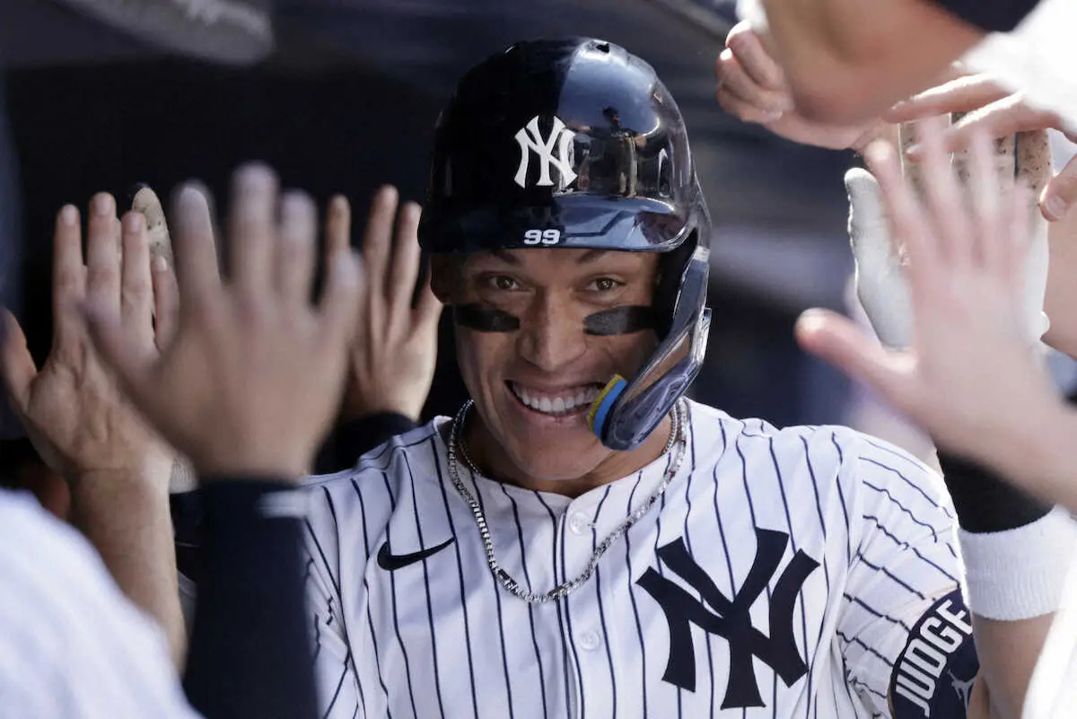 【画像・写真】ジャッジ　痛烈180キロ31号　2階席に運ぶ特大弾　大谷翔平を上回り、両リーグ最多に2本差に迫る