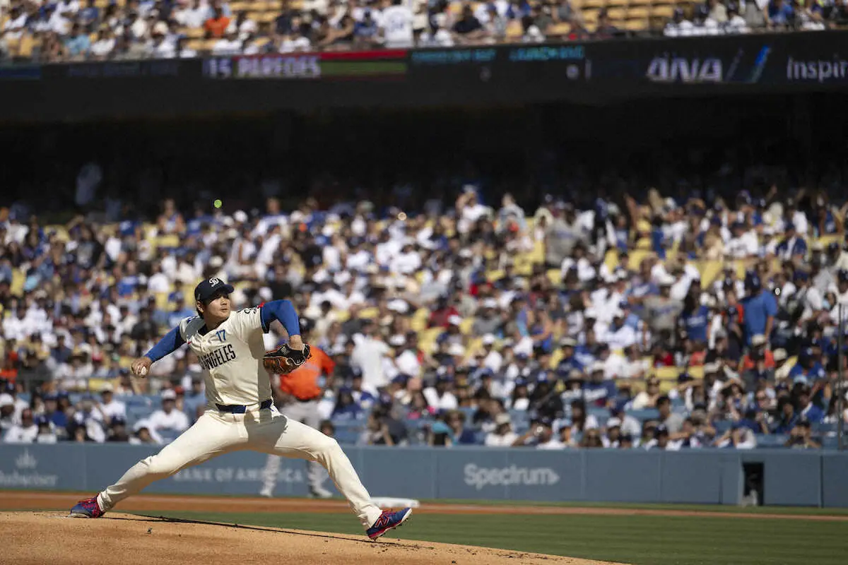 【画像・写真】大谷翔平　日米初のバースデー登板は3者連続三振締め！2回31球無失点　最速162.4キロ