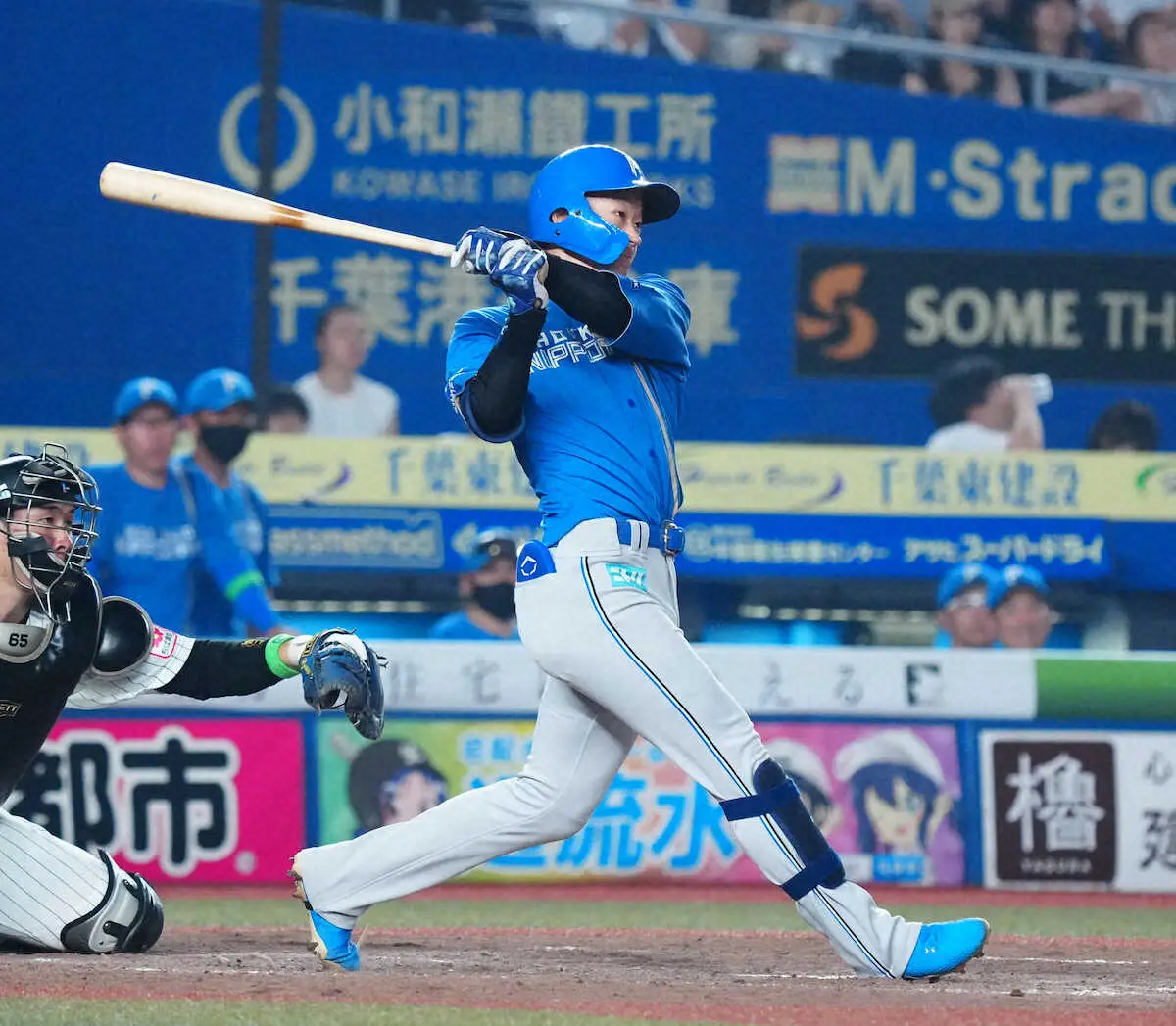 【画像・写真】首位・新庄日本ハムの勢い止まらない！無死満塁から矢沢宏太が2点適時二塁打　チームは3連勝中