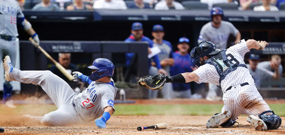 【画像・写真】カブス・鈴木誠也　内野安打で二塁から生還する激走を披露　打っては今季29度目マルチ安打