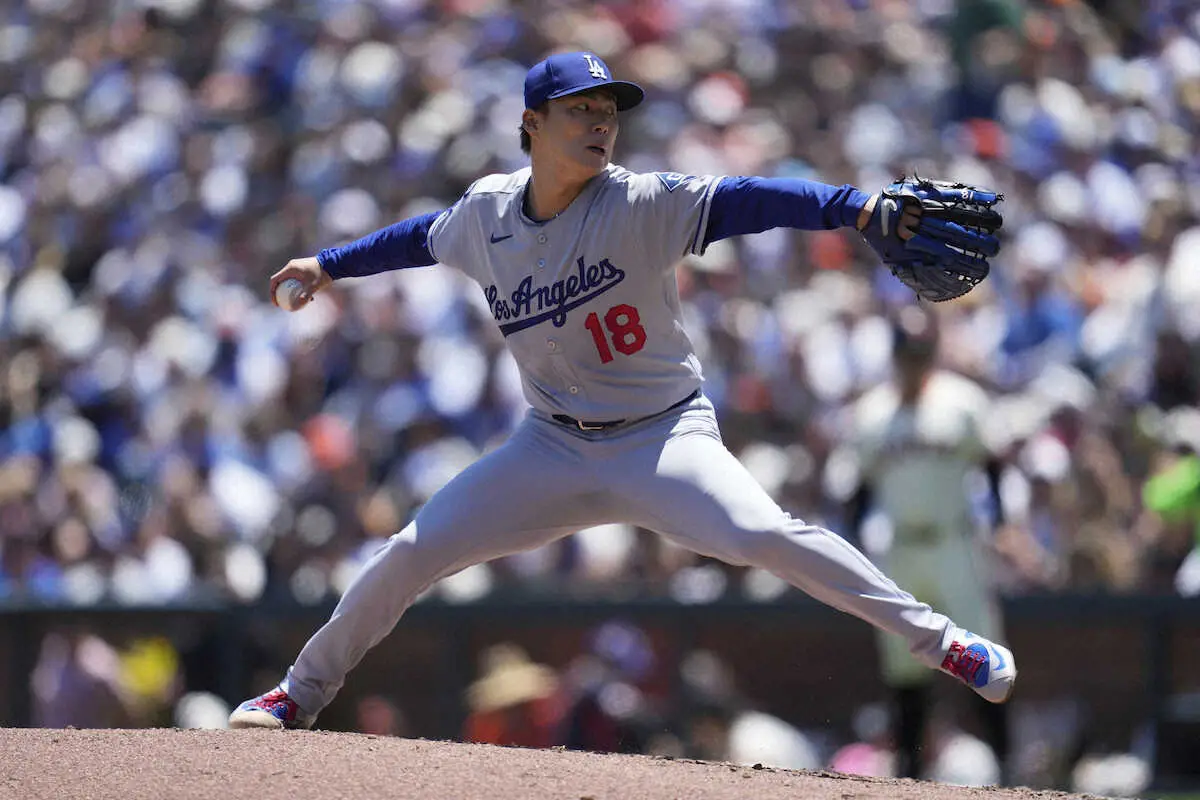 【画像・写真】ドジャース・山本由伸　7回3安打無失点で三塁踏ませず　前半戦ラスト登板で9勝目権利得て降板