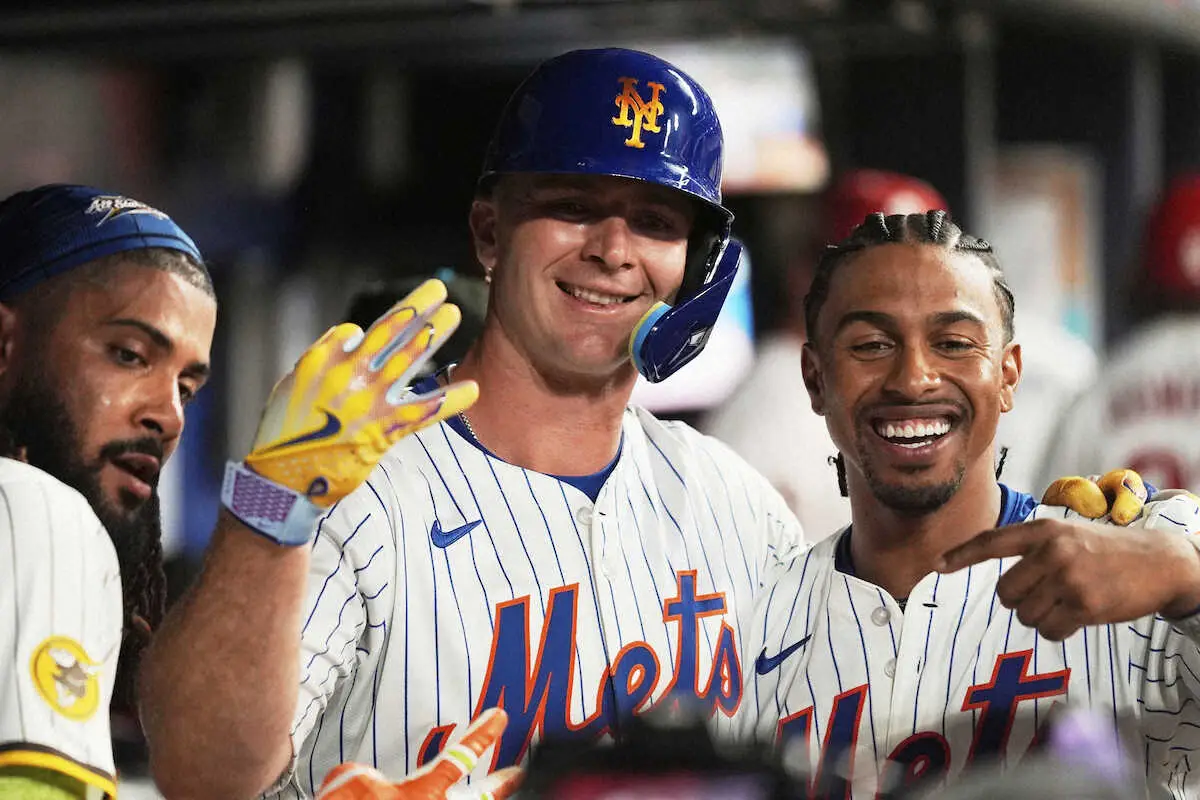 【画像・写真】アロンソが今球宴1号！6回に豪快3ランでタティスら大盛り上がり　メッツ選手19年ぶり一発