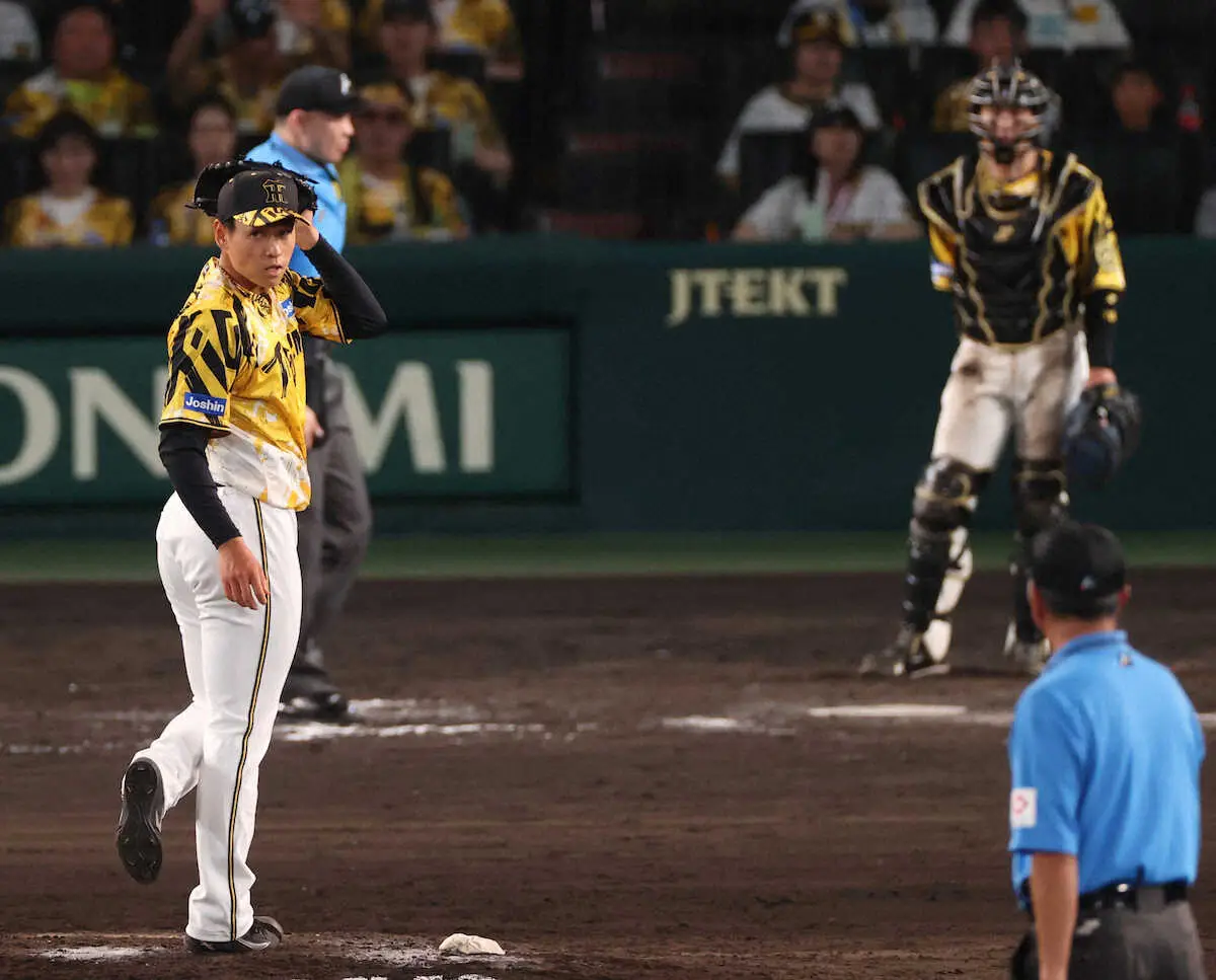 【画像・写真】阪神・早川太貴はホロ苦プロ初登板　人生初ボークで三塁走者が生還「凄い緊張してしまいました」