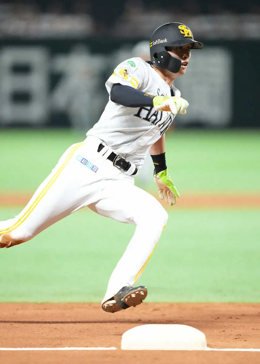 【画像・写真】ソフトバンク　周東佑京の足で3連勝　侍・井端監督に猛アピール!!