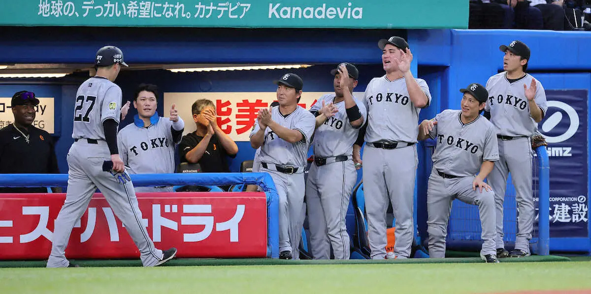 【画像・写真】巨人が3試合連続で序盤に先制！　36歳の1番・丸佳浩がフェンス直撃の適時二塁打　4日ぶり一戦で