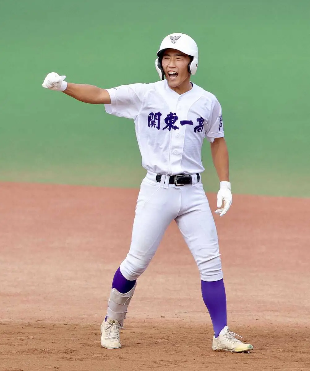 【画像・写真】関東第一の二刀流・坂本が3安打3打点　昨夏甲子園決勝で敗れた京都国際・西村に「今度は全打席ヒットを」