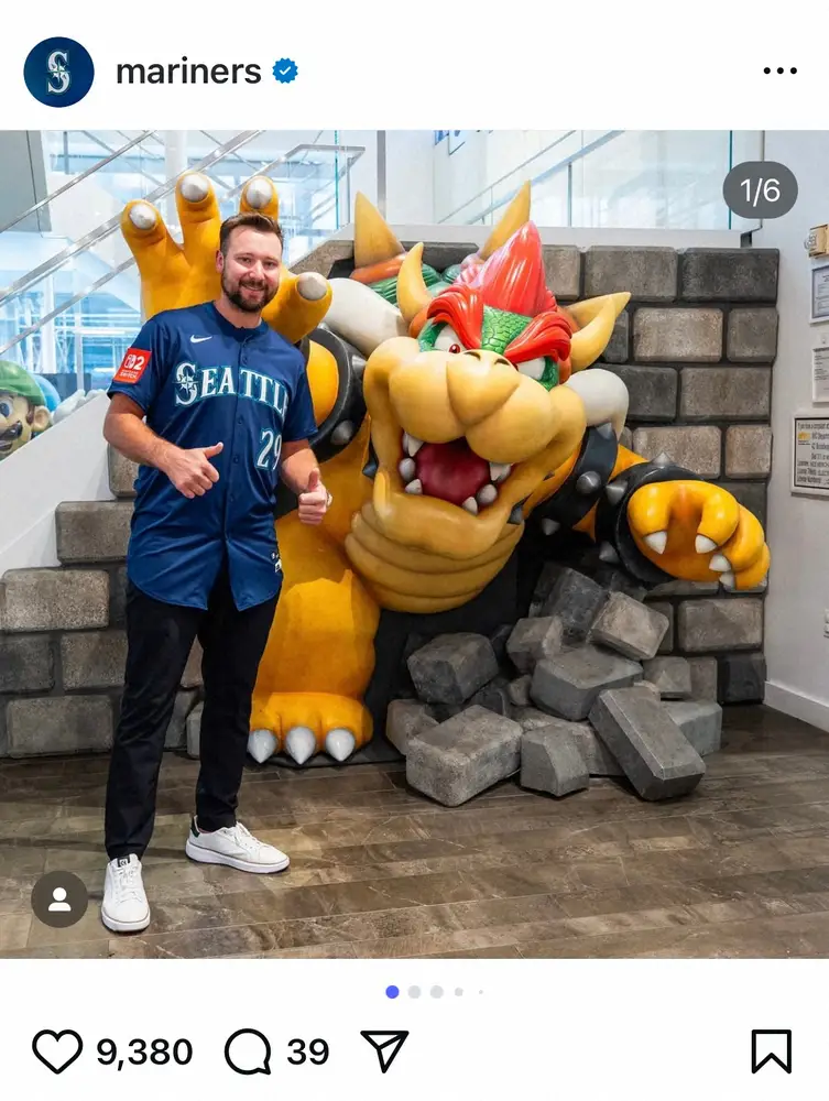 【画像・写真】ルイージに大変身！両打ちローリーが“スイッチ”プレー「マリナーズの顔」後半戦の活躍に期待大