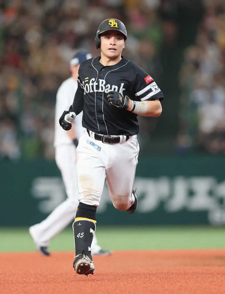 【画像・写真】ソフトバンク　谷川原健太が4年ぶり本塁打「久々すぎて気持ちよかった」
