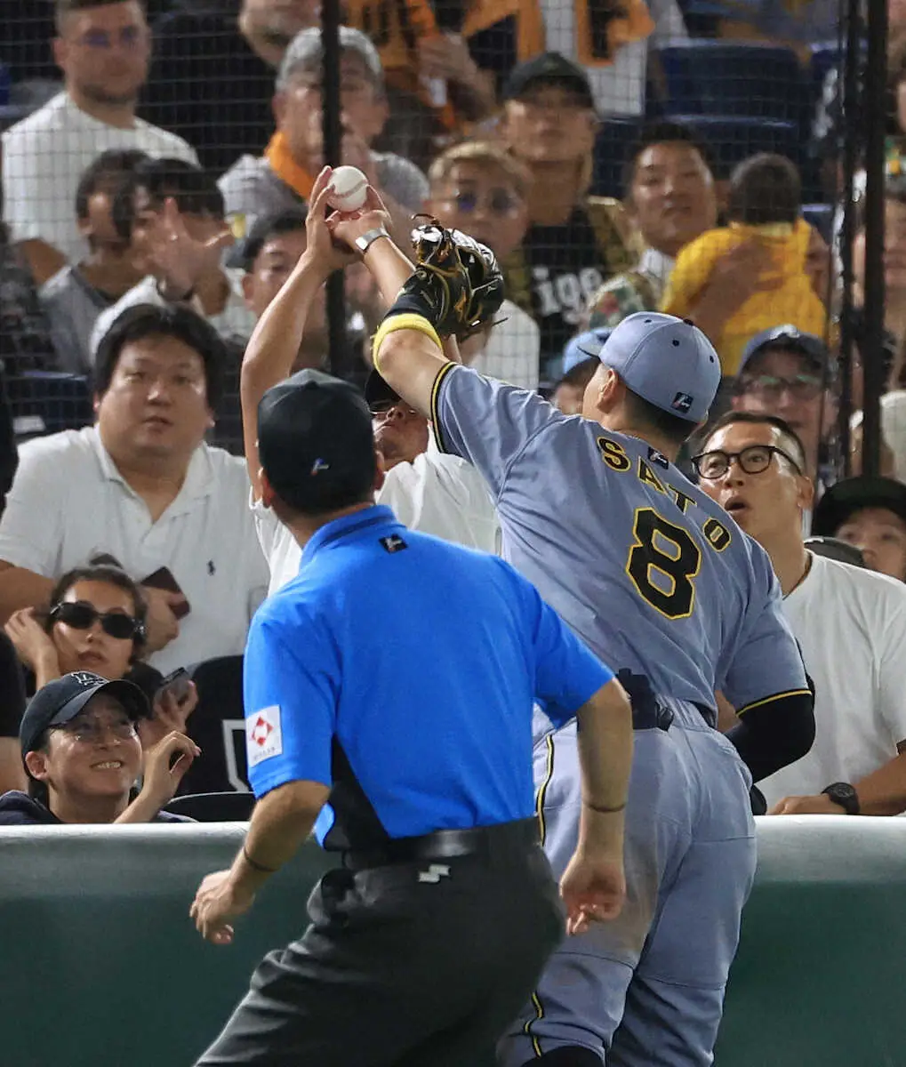 【画像・写真】巨人・中山の邪飛をエキサイトシート最前列の観客が直接捕球　両手突き上げ喜ぶも虎党から大ブーイング