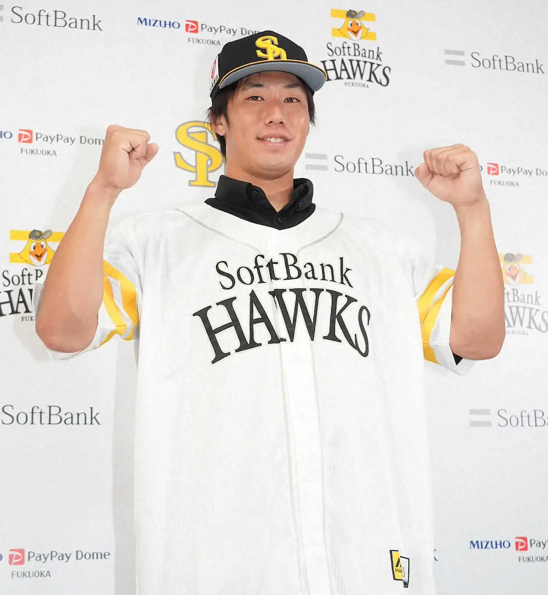 【画像・写真】ソフトバンク　宮崎颯が支配下登録　会見後1軍ライブBP参加　打者5人に2奪三振「自分の仕事を全力で」