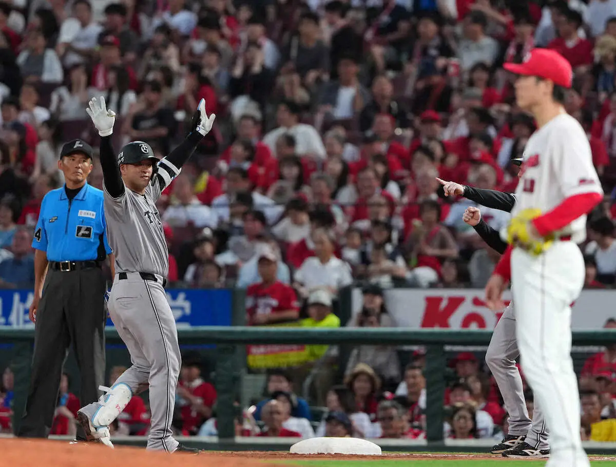 【画像・写真】巨人・岸田行倫が同点打「勝てるように頑張ります」　4回1失点降板した横川の黒星可能性を消す