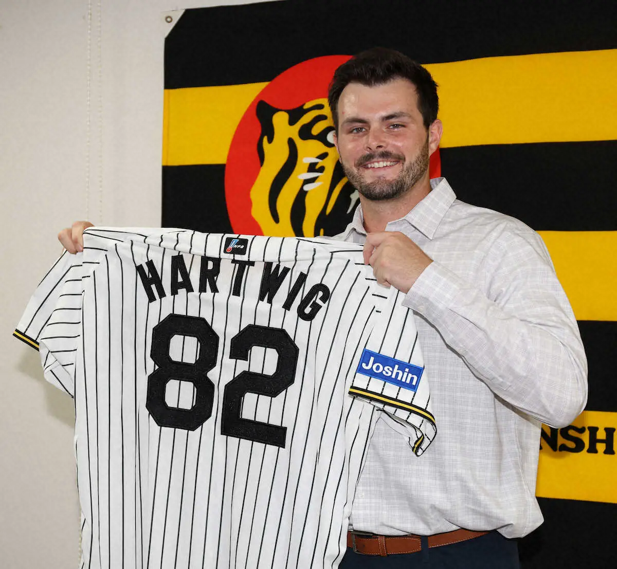 【画像・写真】阪神新加入のハートウィグが入団会見　「藤浪投手、千賀投手から日本野球についていい話を聞いた」