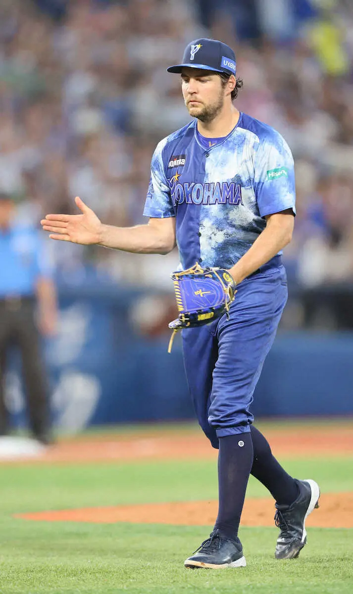 【画像・写真】DeNA4連敗　バウアー、日米通じて初の6連敗もヤクルト・村上封じ「バットもへし折れた」