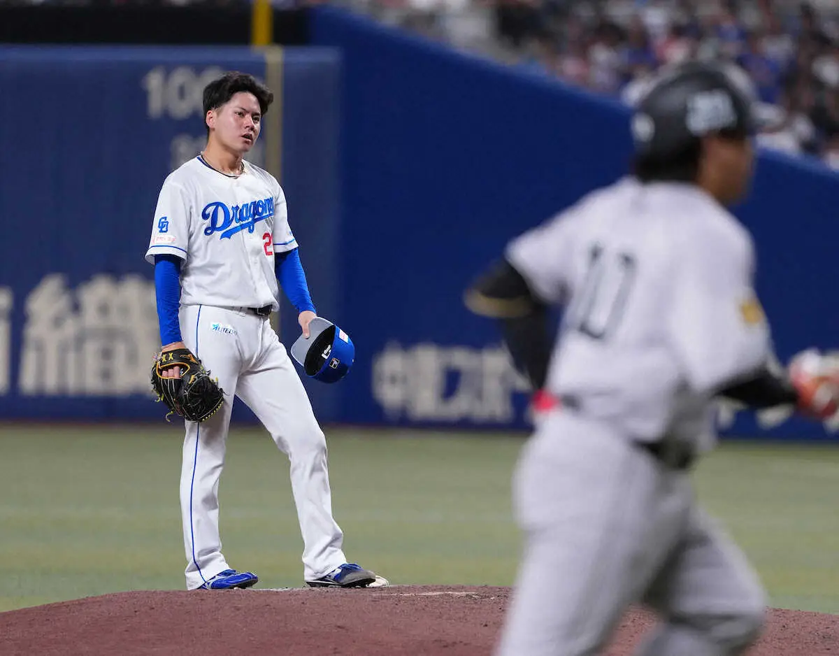 【画像・写真】中日・金丸夢斗　遠すぎるプロ初星…4回、甲斐に「痛恨」3ラン被弾　9度目の登板も6回途中6失点で降板