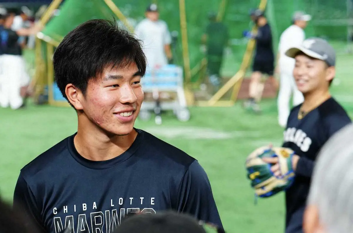 【画像・写真】ロッテ　育成左腕の吉川と支配下契約　「自分の持ち味は真っすぐ。そこをアピールしていきたい」