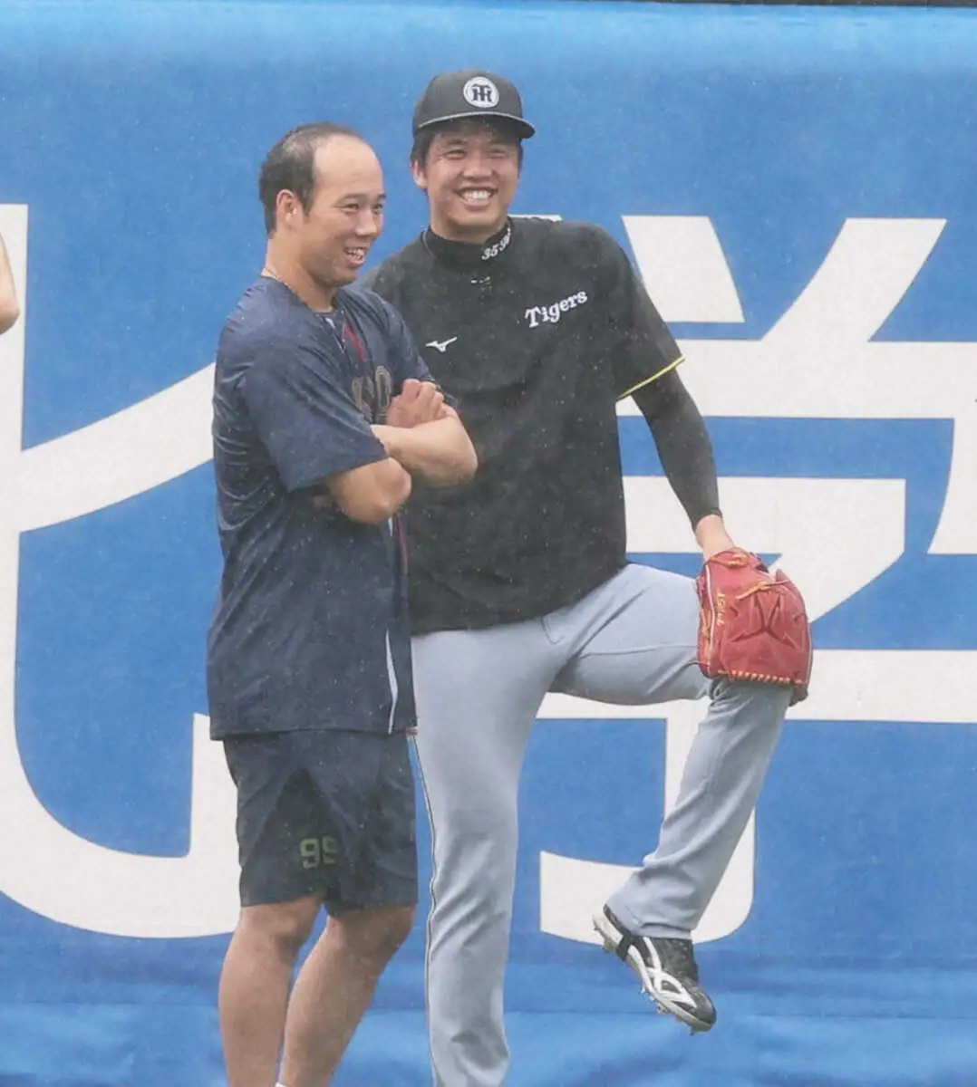 【画像・写真】阪神・才木が2日ヤクルト戦で先発　神宮は今季初登板「いつも通り」　練習中にはヤクルト移籍の青柳と再会