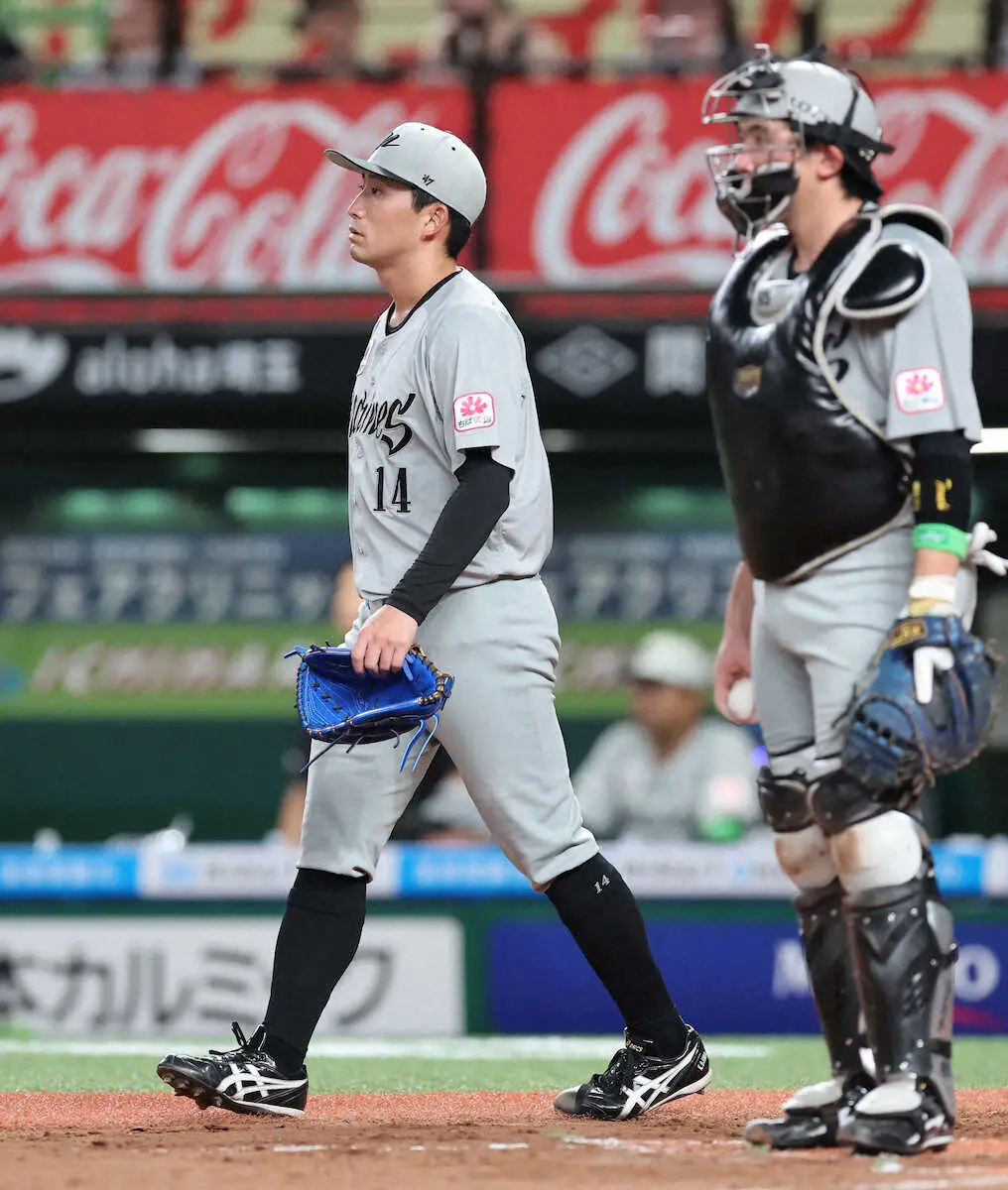 【画像・写真】ロッテ・小島　猛省7敗目…今季ワースト3回8失点KO　西武に1137日ぶり黒星　吉井監督も苦言