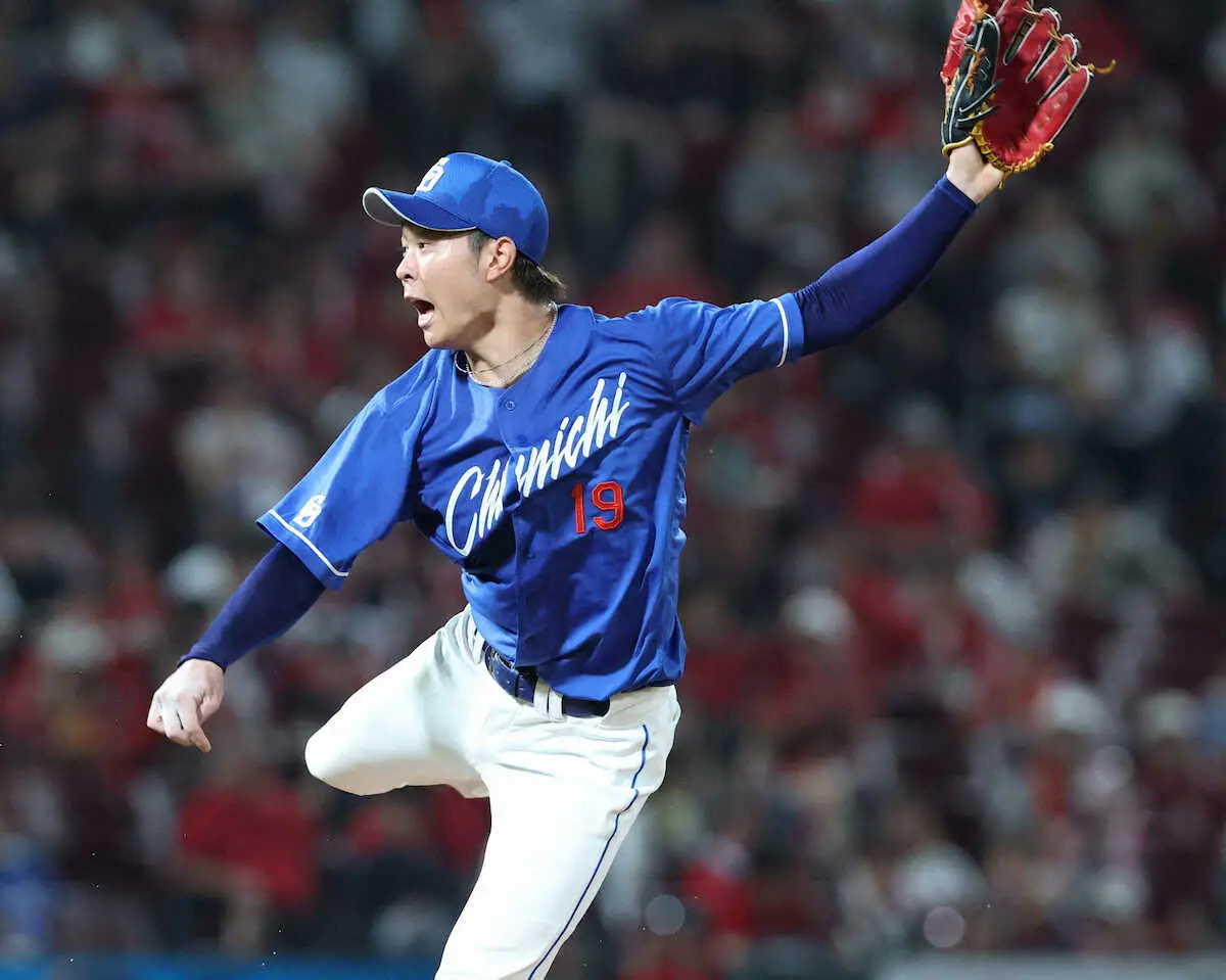 【画像・写真】中日・高橋宏斗が今季2度目の完封で4勝目　細川は3年連続2桁10号　3位・巨人と2差接近