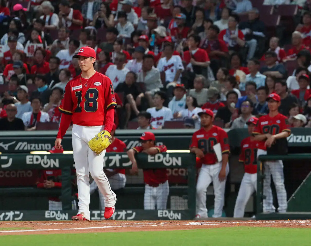 【画像・写真】広島・森下暢仁　自身最悪7連敗で12敗目「試合を壊して申し訳ない」新井監督も次回登板について言葉濁す