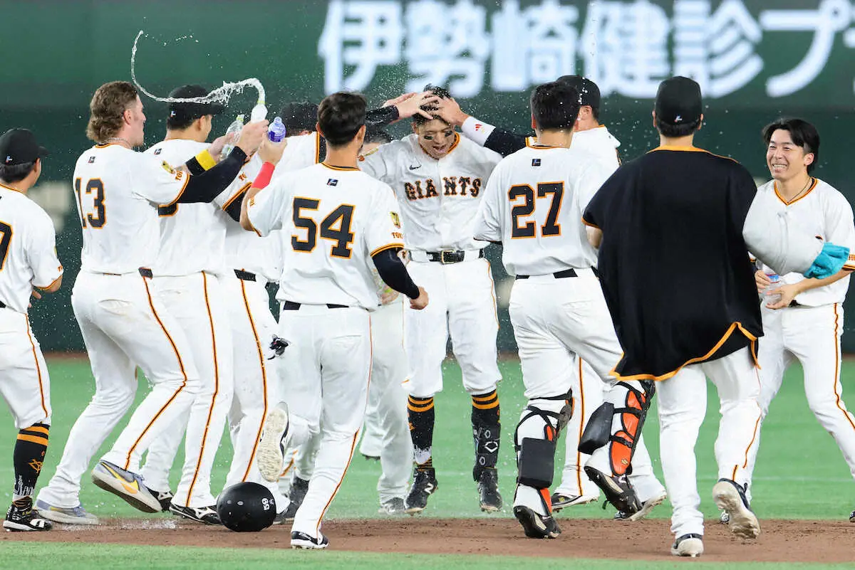 【画像・写真】巨人　若林楽人がサヨナラ打！“岸田キャノン”で連敗3で止めた　9回マルティネスが2戦連続セーブ失敗も