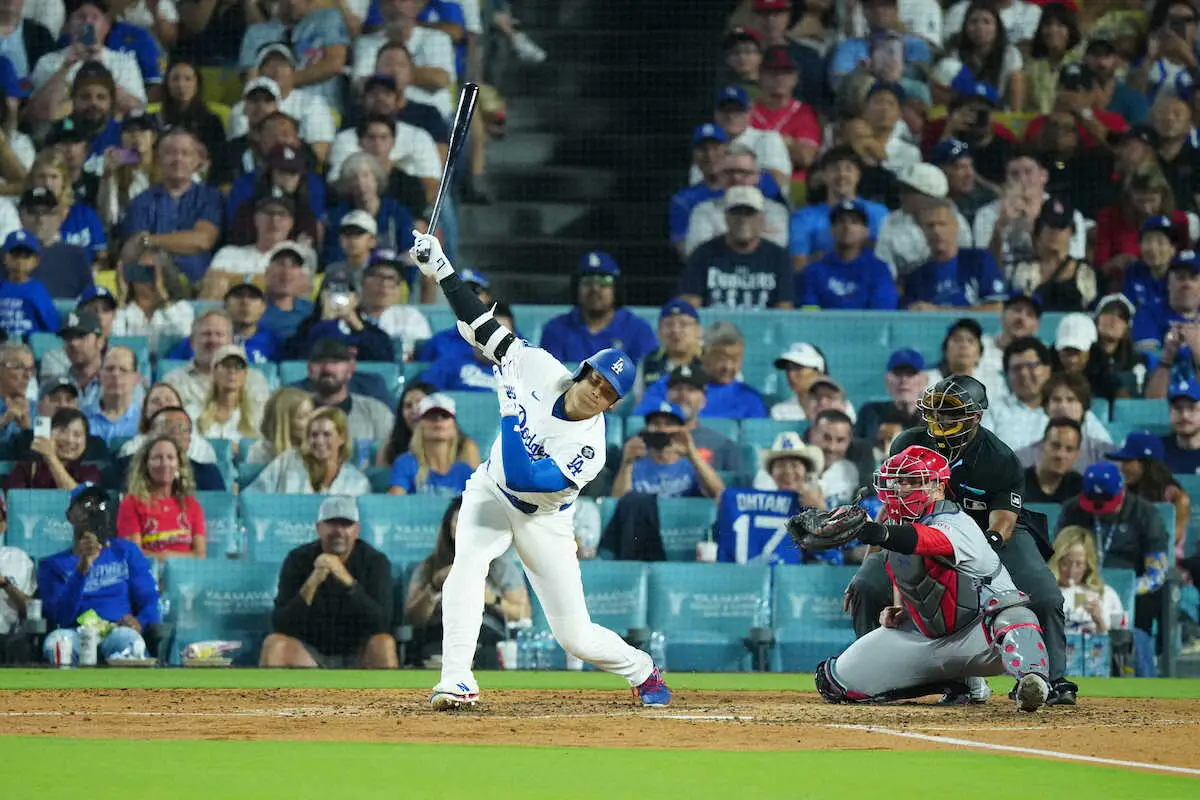 【画像・写真】大谷翔平　第3打席はこの日2個目の空振り三振　8月は17打席で8三振目