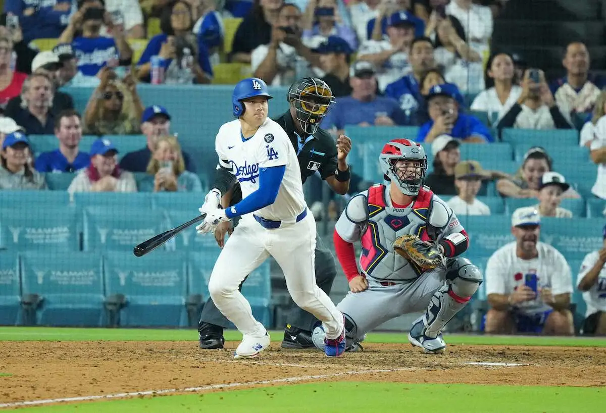 【画像・写真】大谷翔平　9回に安打で一打サヨナラ機演出も惜敗　ヌートバーの超美技に阻まれる