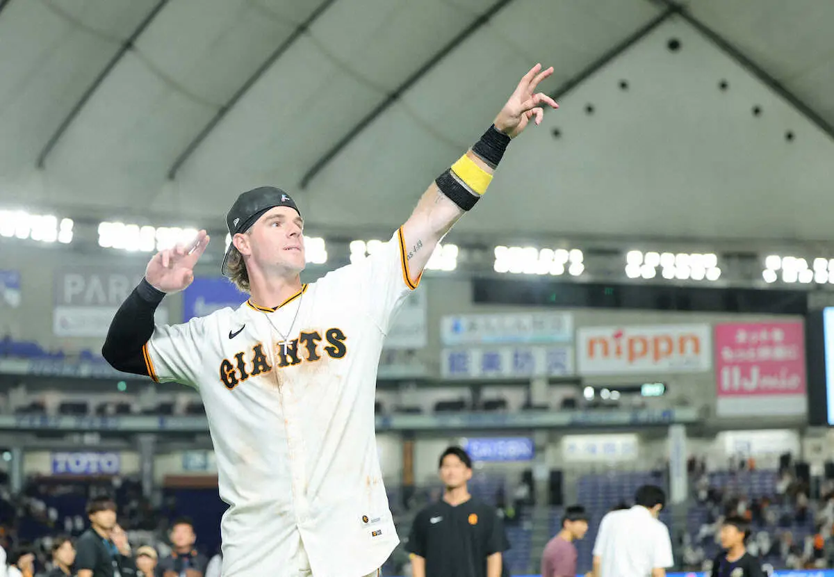【画像・写真】巨人・キャベッジ名誉挽回2発で逆転勝利導いた　2回にボーンヘッドも「自分のミスを取り返そう」