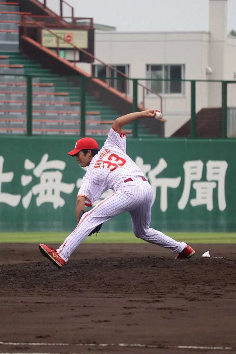 【画像・写真】ミキハウス・浪越悠太　わずか1球の見事な火消しで逃げ切りに成功　JABA北海道大会は1勝1敗に