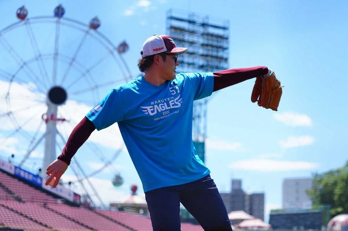 【画像・写真】楽天・滝中　9日西武戦に先発　暑さ対策は「着替えをたくさん持って行きたい」