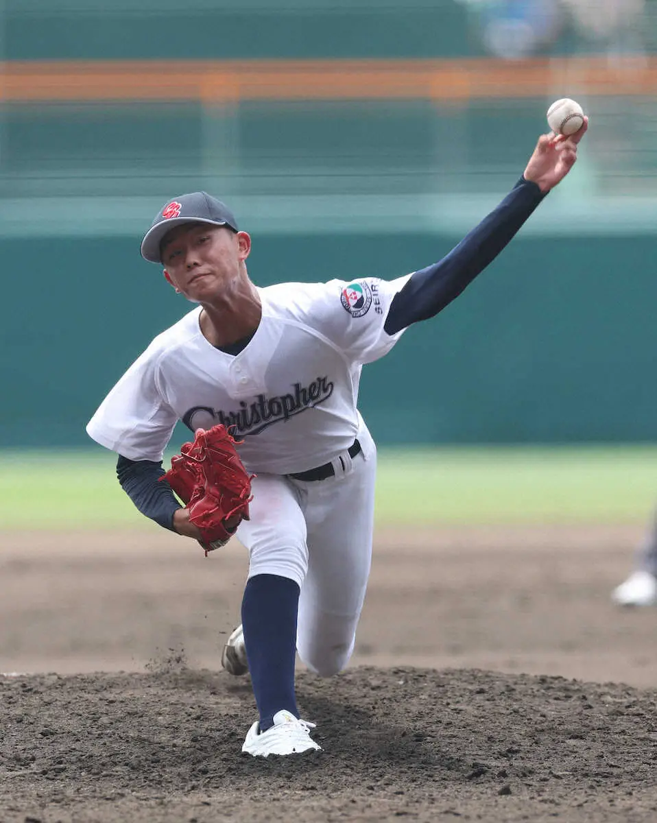 【画像・写真】【甲子園】聖隷クリストファー初出場1勝！　来秋ドラフト候補の2年生左腕・高部が4安打1失点完投