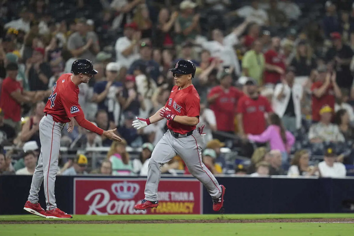 【画像・写真】レッドソックス・吉田正尚　投手から“1号”となる今季2号　快勝に貢献