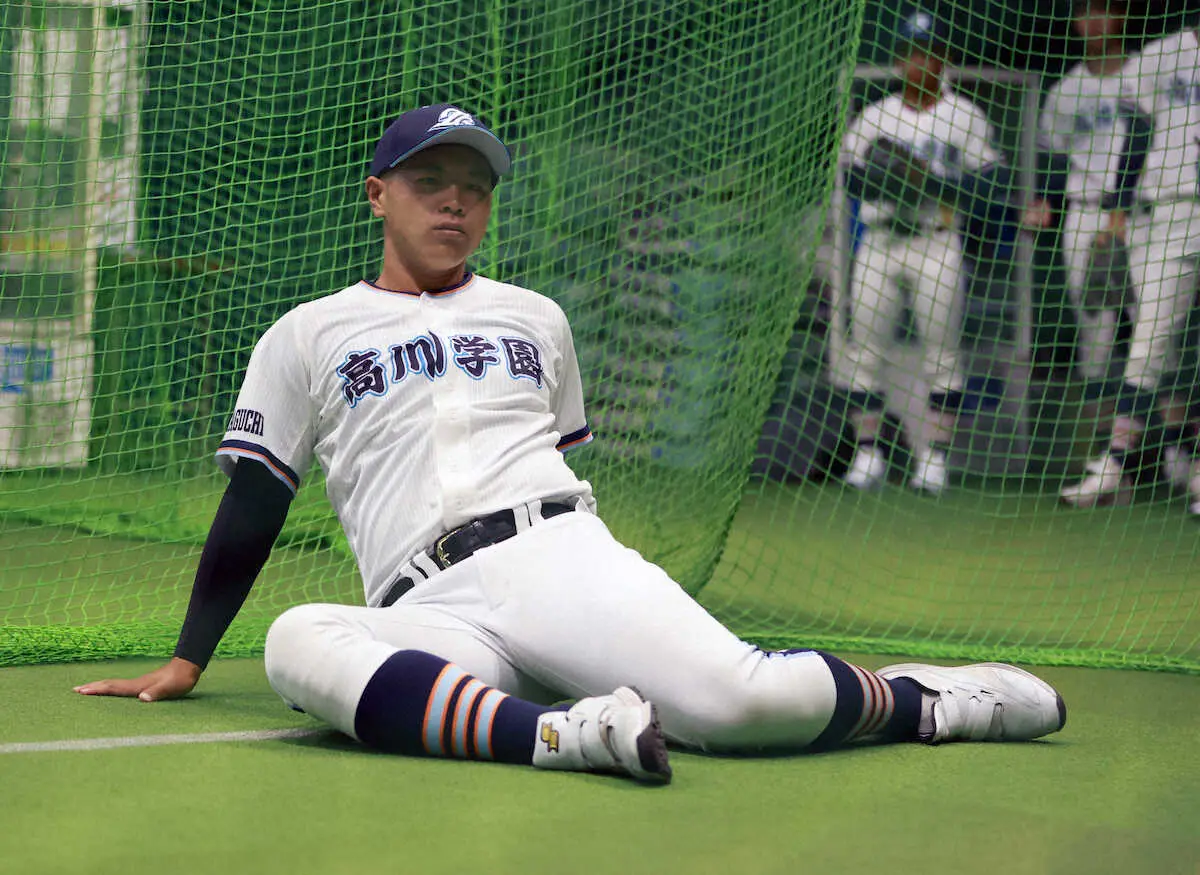 【画像・写真】【甲子園】高川学園　未来富山のプロ注目左腕・江藤対策進める　遠矢主将「点を取る自信はあります」