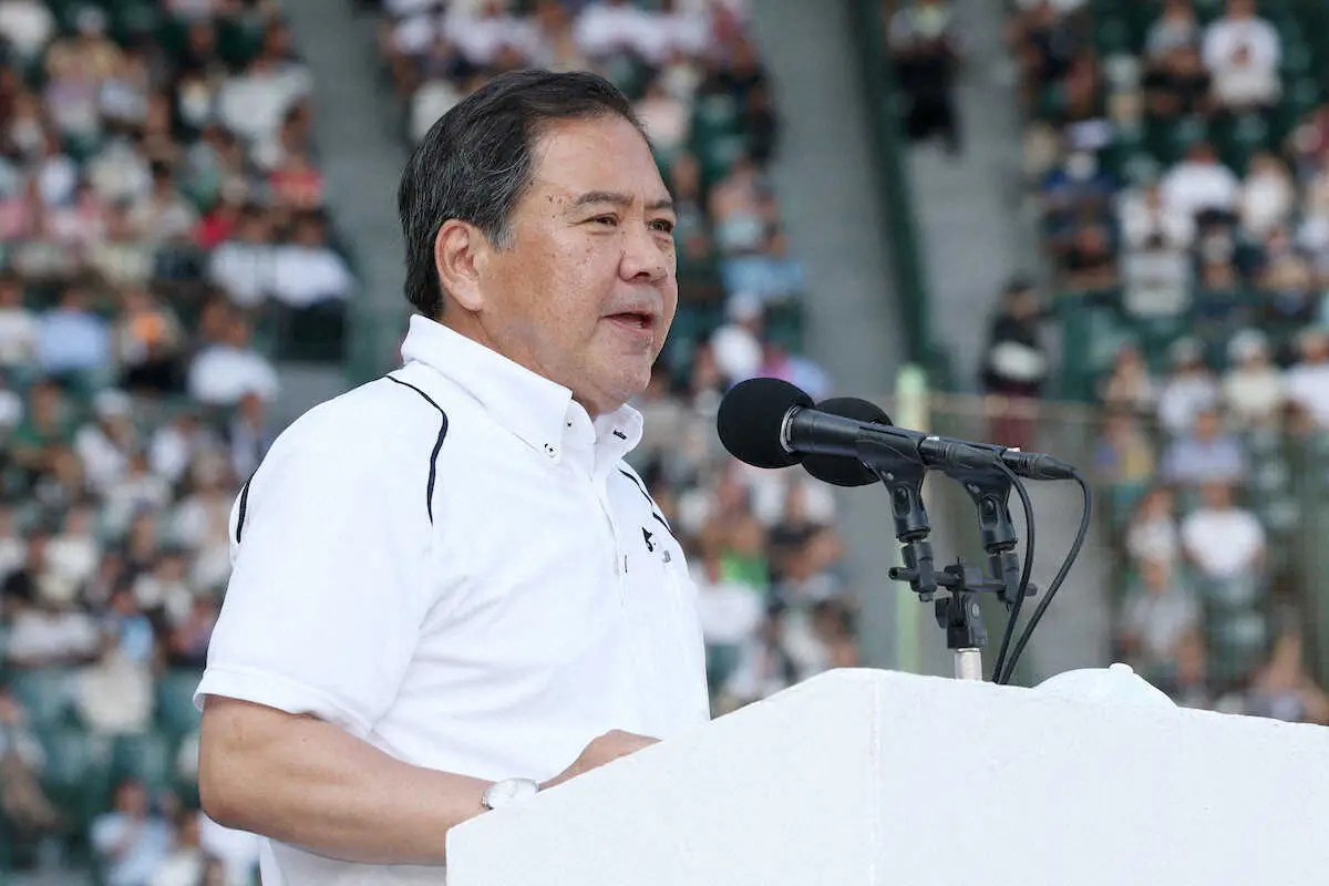 【画像・写真】広陵の出場辞退を受け角田克大会会長が会見　「大変残念」「今後も温かい目で」
