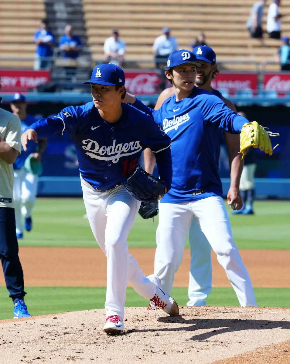 【画像・写真】ドジャース・佐々木朗希　15日3Aで初リハビリ登板　3イニング予定