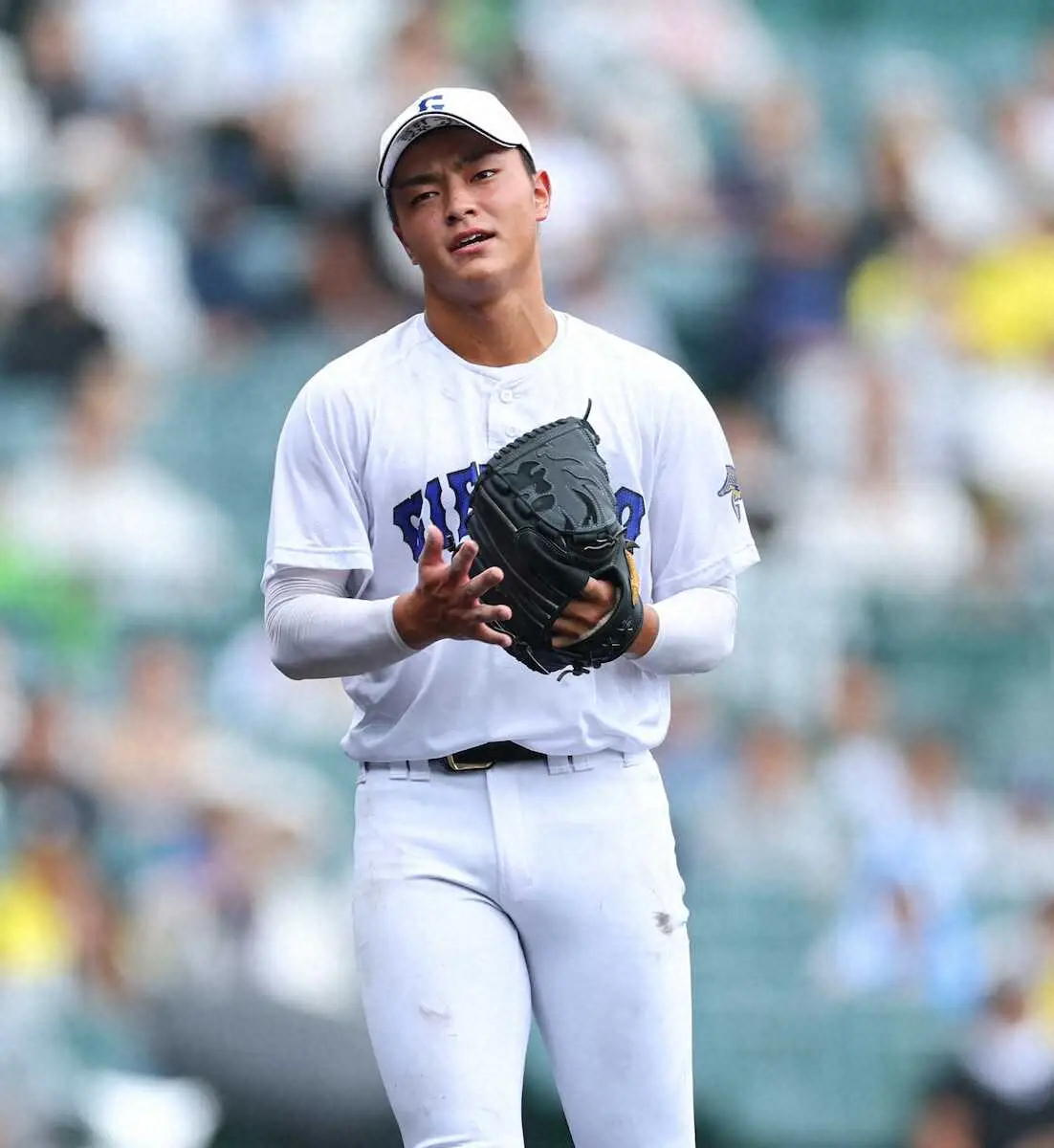 【画像・写真】【甲子園】135球完投の県岐阜商2年生エース・柴田蒼亮　甲子園は「今までの景色とは全然違った」