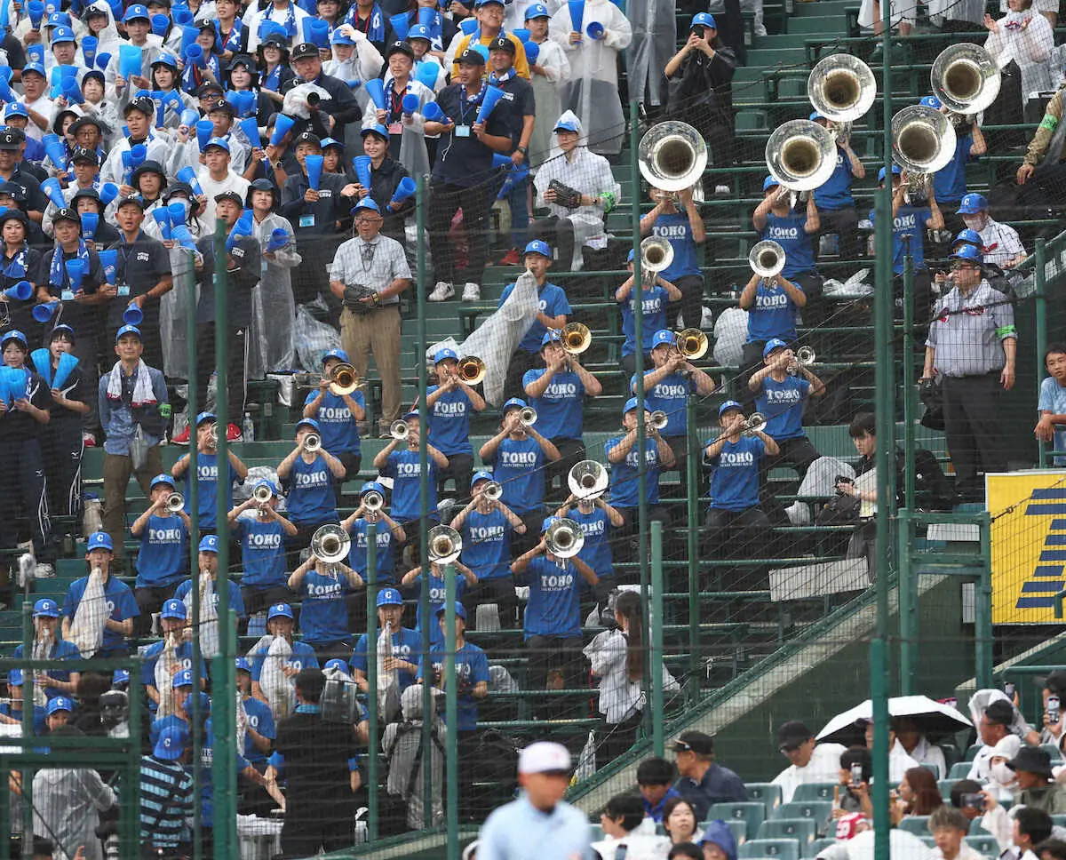 【画像・写真】豊橋中央のアルプス席で東邦高校が友情応援！高橋大喜地の応援曲はアントニオ猪木の…