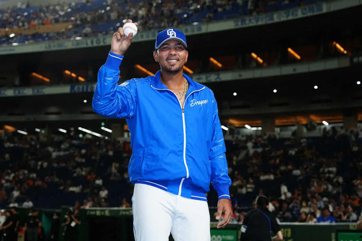 【画像・写真】中日　約3カ月半ぶりに先発のメヒアが5回無失点で2勝目　再三のピンチも粘り、井上監督も称賛