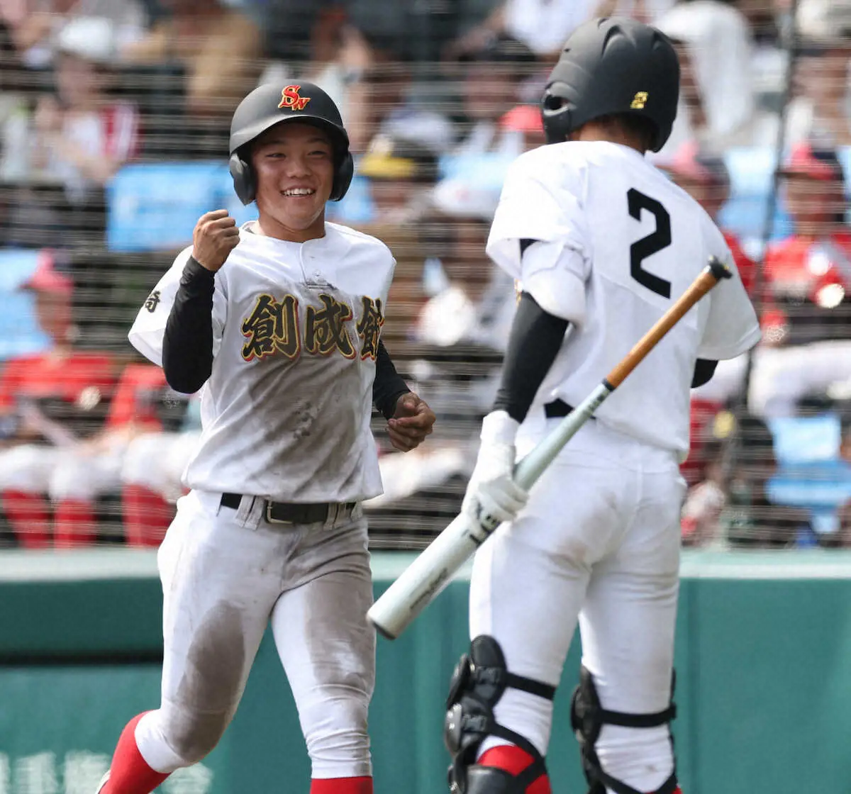 【画像・写真】【甲子園】創成館・稙田龍生監督“神采配”ノーノー右腕に送った代打が先制点！3回戦進出