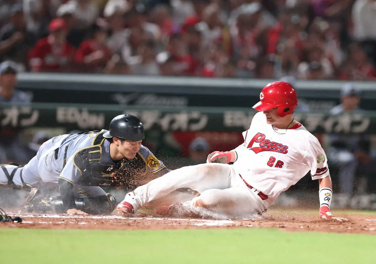 【画像・写真】阪神　素早い中継で広島に反撃許さず　小幡「（高寺）望夢が早く投げてくれた」