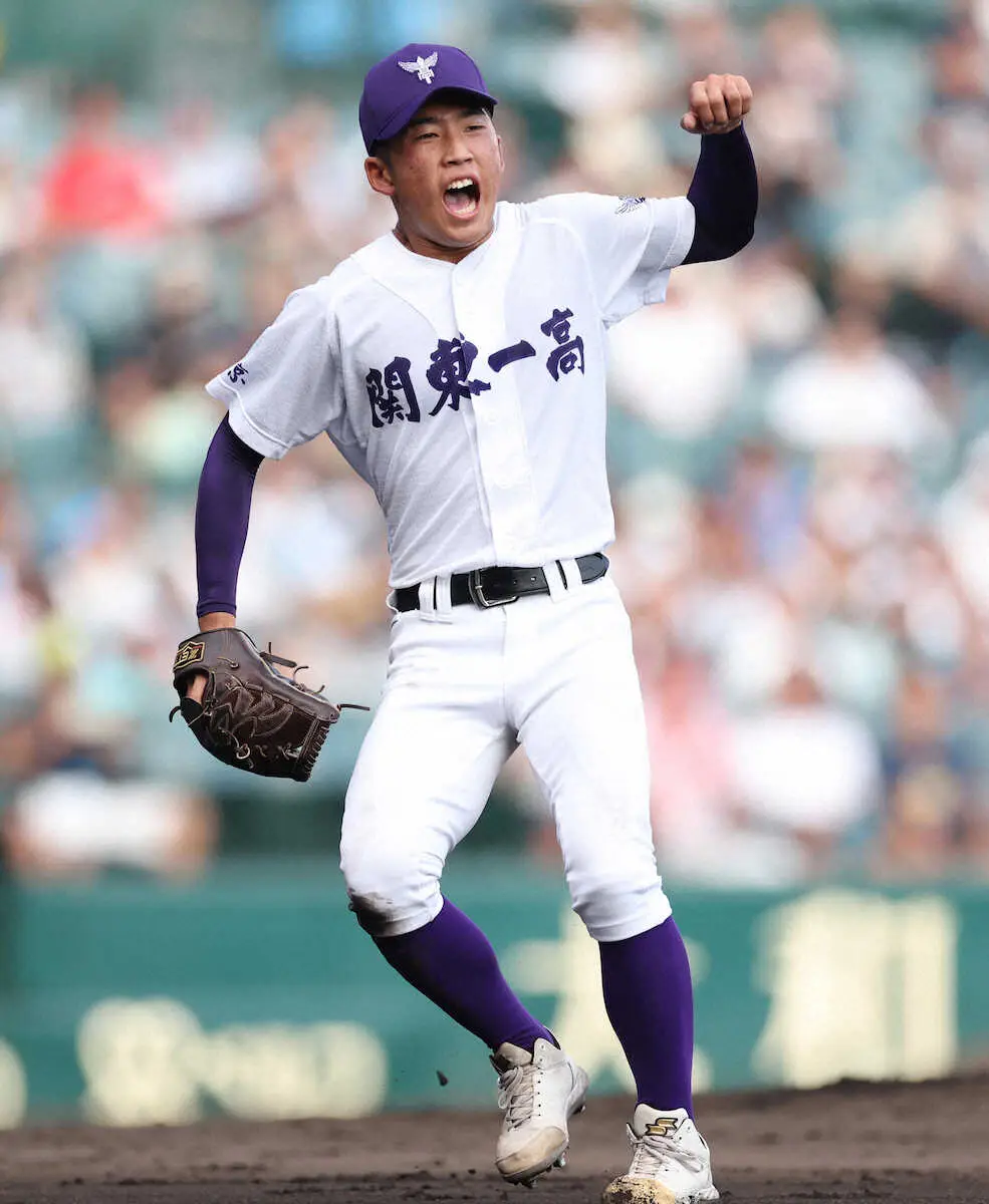 【画像・写真】【甲子園】関東第一・坂本慎太郎　日大三との“東京対決”に苦笑い「東京ですか…でも絶対勝つ」