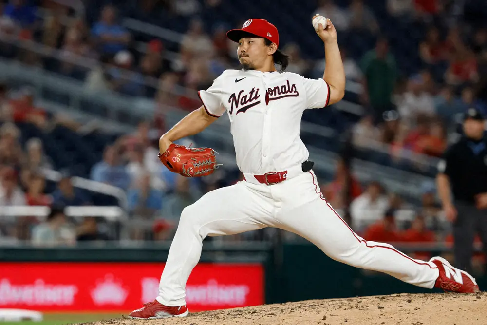 【画像・写真】ナショナルズ・小笠原　わずか4球でメジャー初勝利「まさか勝ちが付くとは思わなかった」