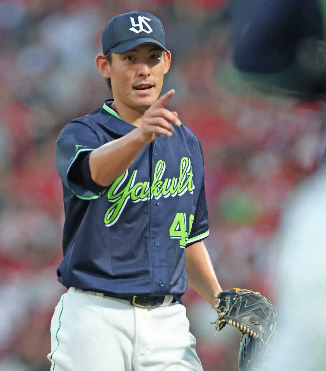 【画像・写真】ヤクルト・高梨　中田へ“惜別”白星「試合中もいつも声をかけてもらった。感謝している」