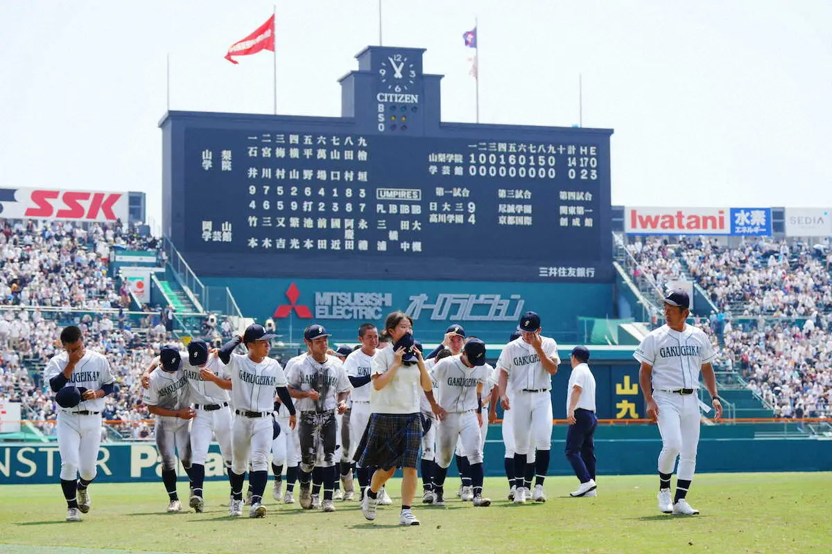 【画像・写真】【甲子園】岡山学芸館は8強ならず　佐藤貴博監督「完敗でした」