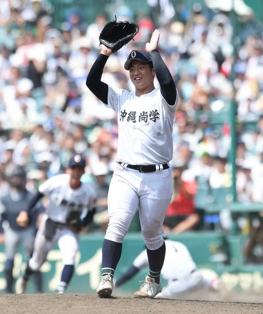 【画像・写真】【甲子園】沖縄尚学・末吉「とても楽しかった」自己最多169球で8強貢献「夏のてっぺんを取れるように」