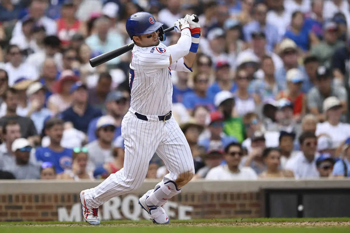 【画像・写真】パイレーツ戦の8回に決勝の中前適時打を放ったカブス・鈴木誠也（AP）