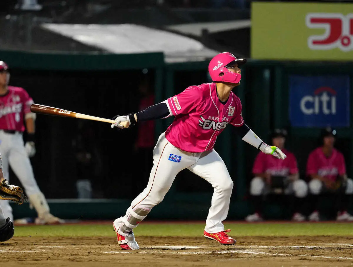 【画像・写真】楽天宗山は5試合ぶりのスタメンで2安打1打点「まず打点がついたので良かった」