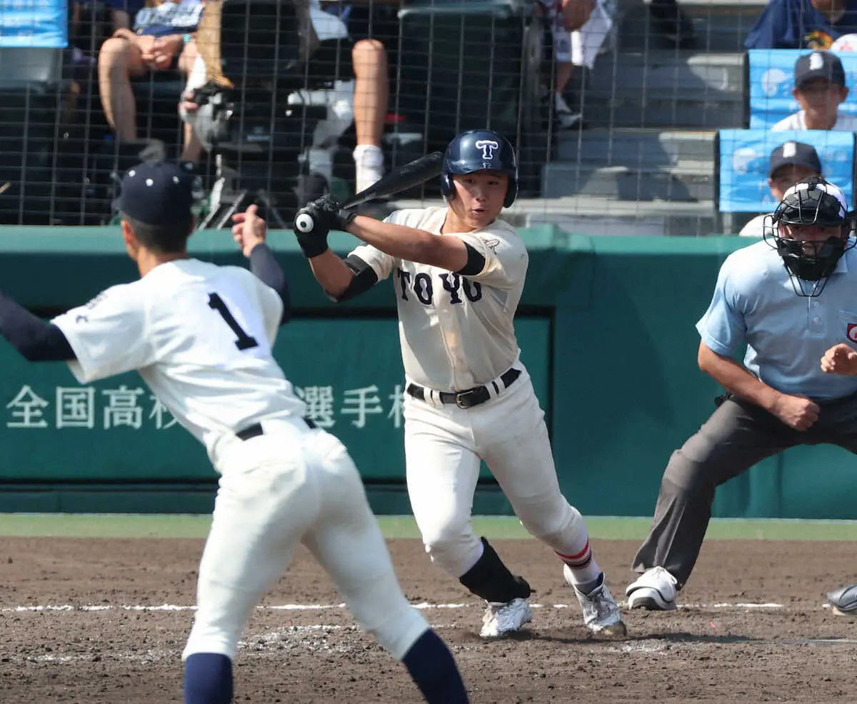 【画像・写真】【甲子園】東洋大姫路“ヒヤマ”で8強　白鳥翔哉真、虎党の父が“神様”にあやかり命名